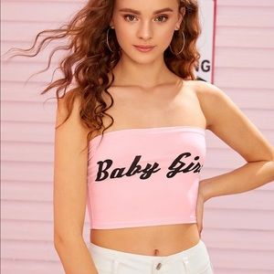 Pink Baby Girl Bandeau Top